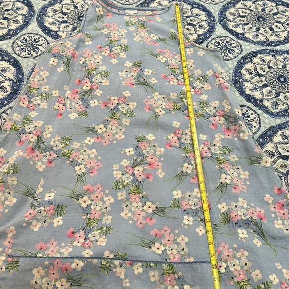 J. Jill Linen Spring Floral Jumper Dress - Picture 6 of 8